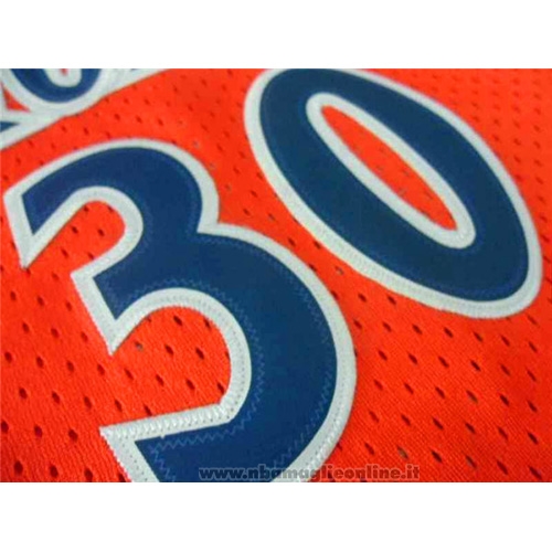 Maglia Golden State Warriors Stephen Curry NO 30 Throwback Arancione